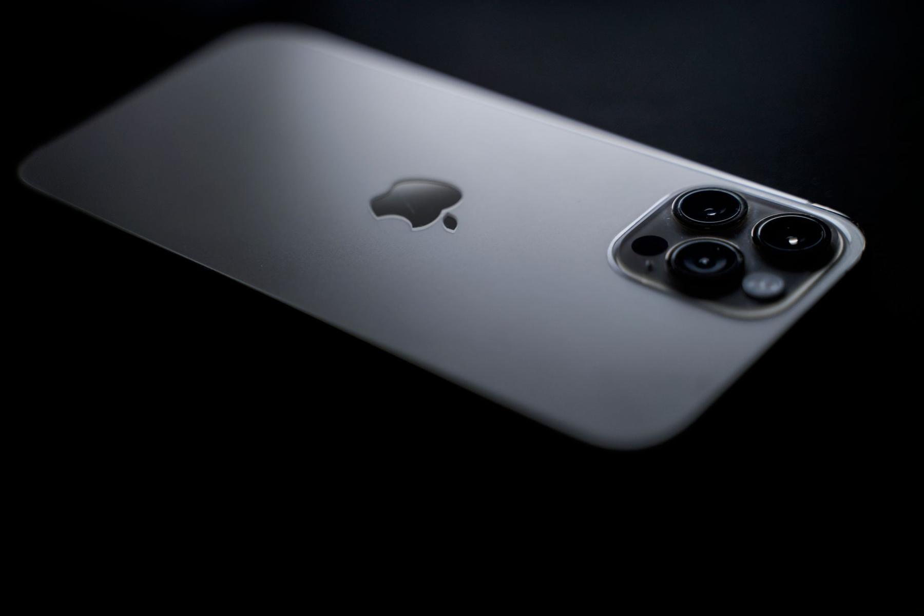 A new smartphone on a dark surface